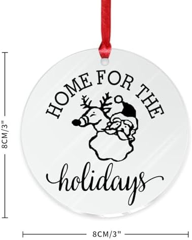 3 Inch Clear Acrylic Christmas Ornaments 2023 Home Decor Baubles