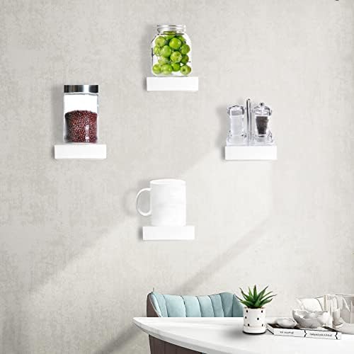 Set of 4 Floating Wall Shelves for Living Room Bedroom Bathroom