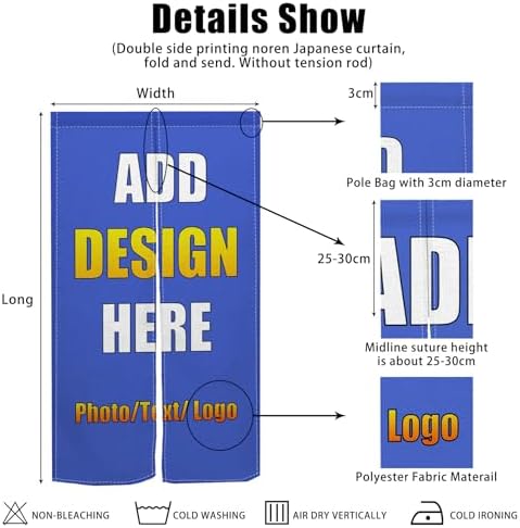 Custom Double Sided Noren Curtain for Home Decor