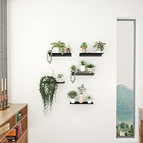 Modern Floating Shelf Wall Mounted Heavy Duty 16 Inch White 2 Pack