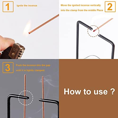 Hukalw Incense Holder for Sticks with Glass Ash Catcher