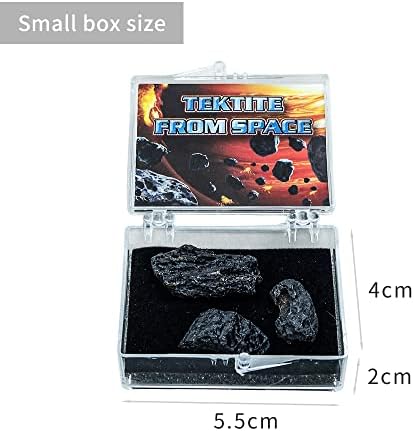 Black Tektite Crystal Meteorite Stones 05-1 Inch Collection