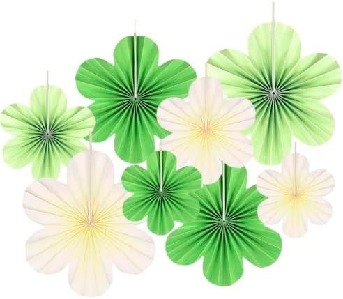 9 Pcs Paper Flower Fans for Party Decorations