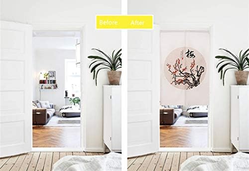 BAIHT HOME Japanese Noren Door Curtain Tapestry Cotton Linen Blackout Panel