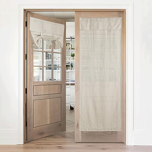 RYB HOME Linen Blended French Door Curtain