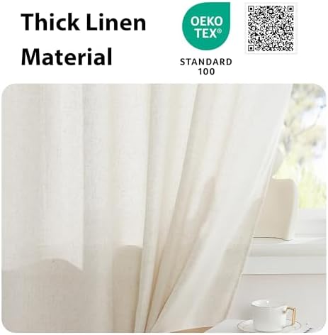 NICETOWN Natural Door Curtain for French Doors