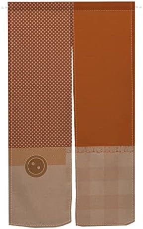 Leowefowa Japanese Noren Door Curtain with Plaid Print