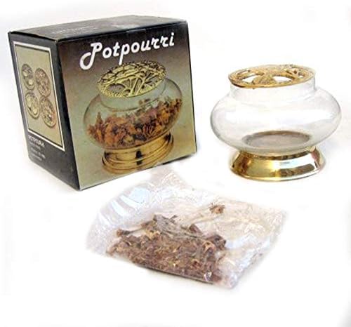 35 Inch Brass Glass Potpourri Scent Fresh Natural Decor