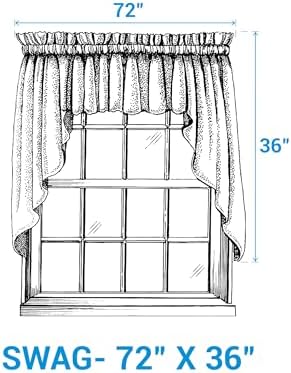 Park Designs Buffalo Check Lined Swags Dove Gray Cream