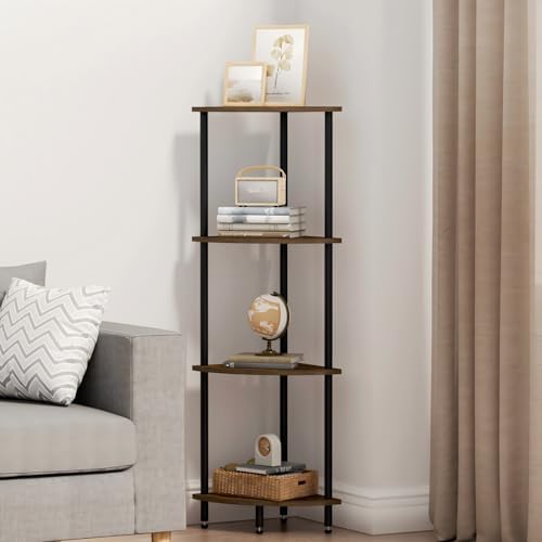 4 Tier Corner Shelf Bookcase Plant Stand