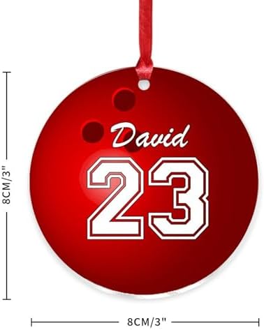 3 Inch Clear Acrylic Christmas Ornaments 2023 Decor