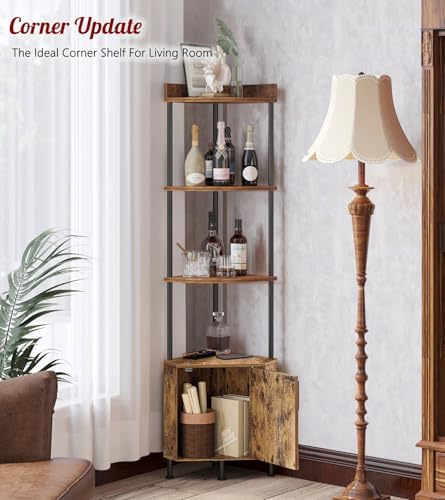 VonDream 5-Tier Corner Cabinet for Small Spaces