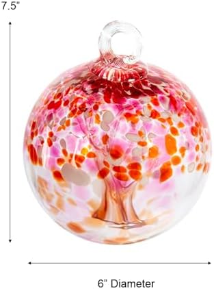 Dale Tiffany Hand Blown Glass Tree of Life Gazing Ball