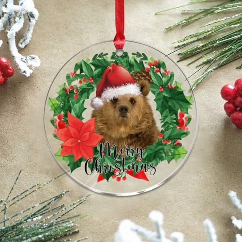 2023 Animal Woodland Acrylic Christmas Ornaments Bauble Decorations