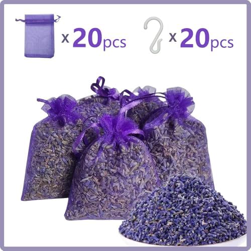 Dried Lavender Sachets for Home Pack of 20