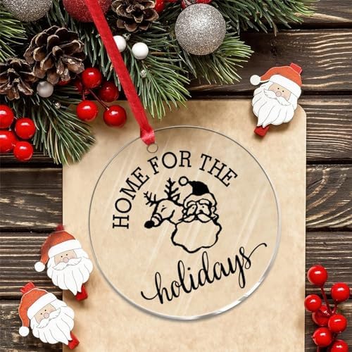 3 Inch Clear Acrylic Christmas Ornaments 2023 Home Decor Baubles