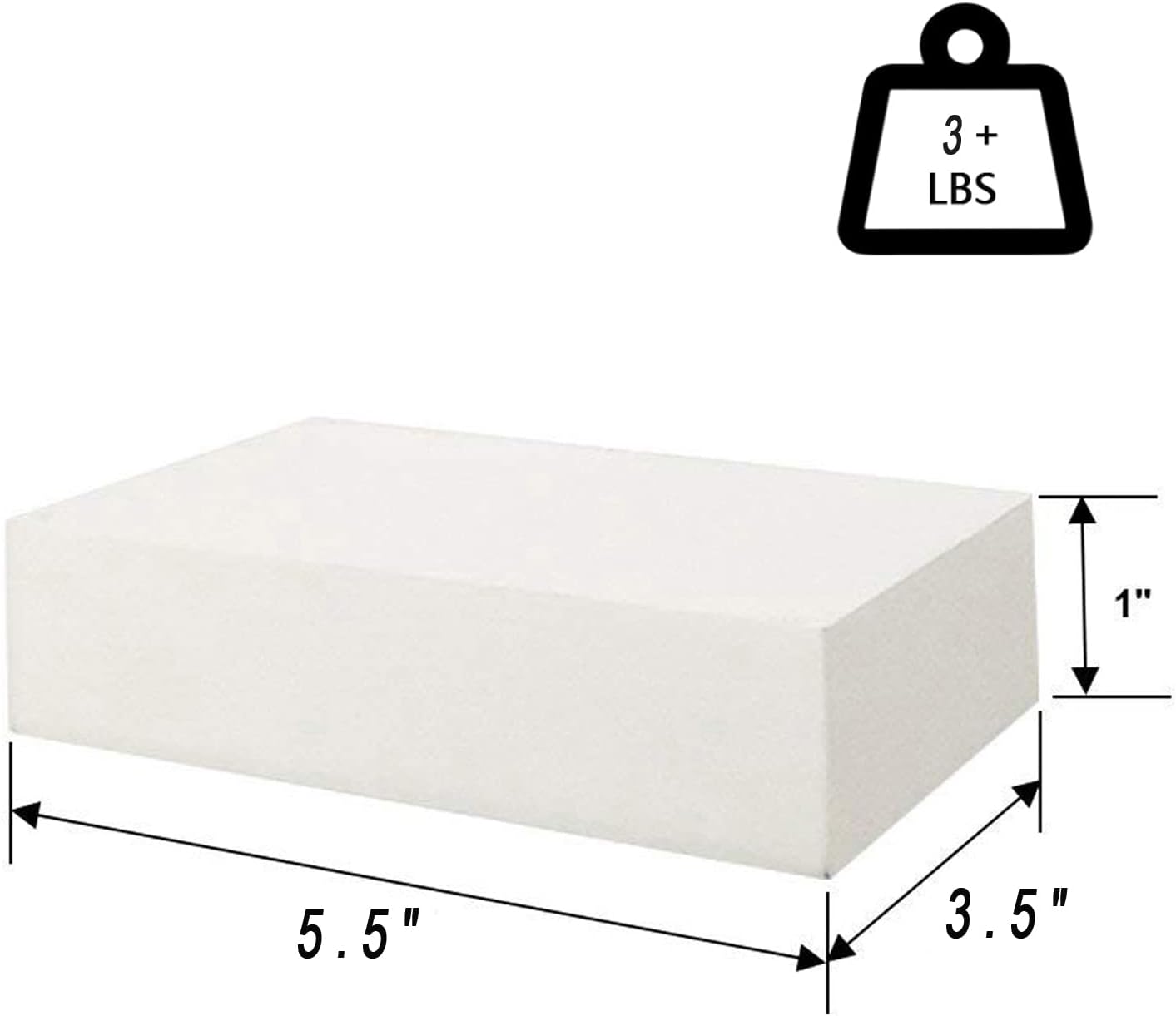 HAO Small Floating Shelf Set of 5 White 6 Inch Wall Mount