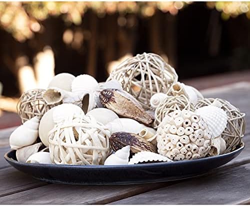 Organic Netti Bag with White Seashells and Botanicals