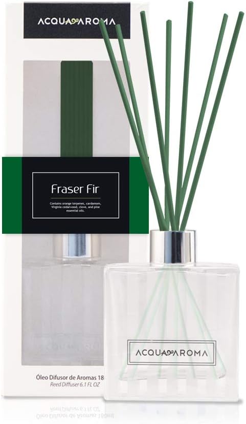 Acqua Aroma Fraser Fir Reed Diffuser 61 Fl Oz Christmas Scent