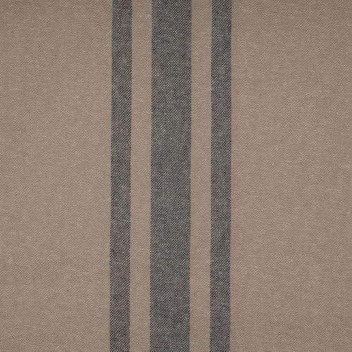 VHC Brands Grain Sack Charcoal Black Stripe Prairie Curtain Panels Set