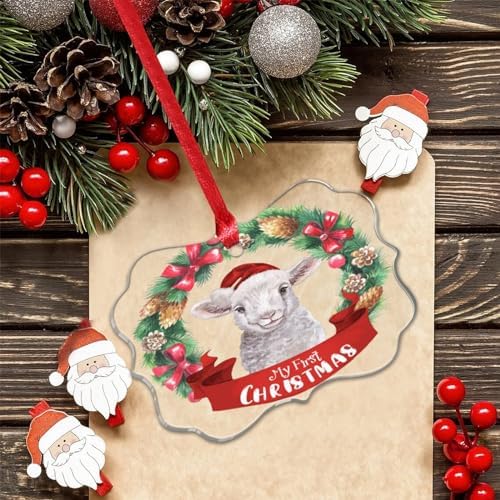 2023 Acrylic Christmas Ornaments Babys First Christmas Hanging Baubles