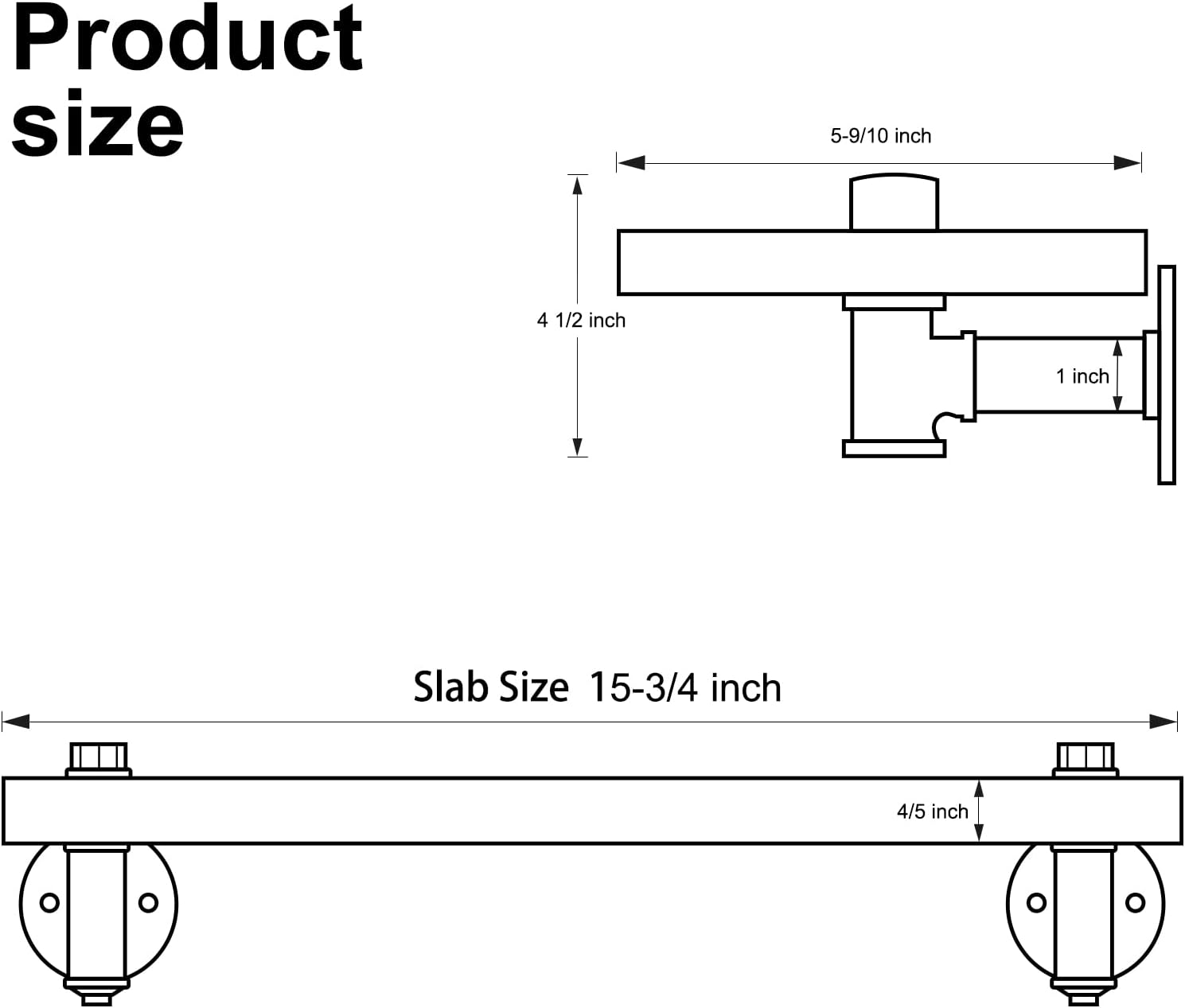 HouseAid Industrial Pipe Floating Shelves 2 Pack
