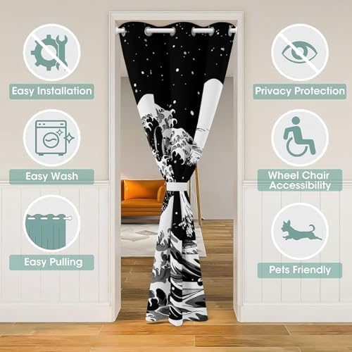 Jejeloiu Japanese Door Curtain 52 x 80