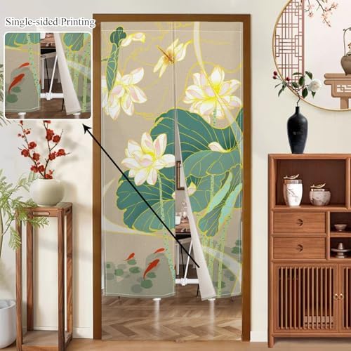 Japanese Noren Door Curtain with Ukiyoe Design