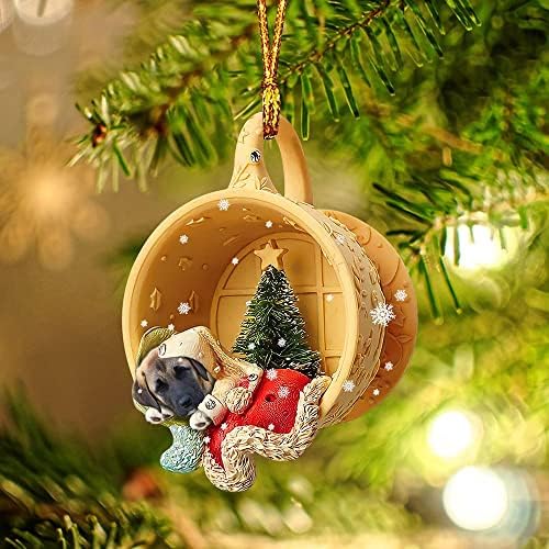 Anatolian Shepherd Dog In A Cup Christmas Hanging Ornament