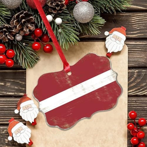 3 Inch Clear Acrylic Christmas Ornaments 2023 Latvia Decorative Baubles