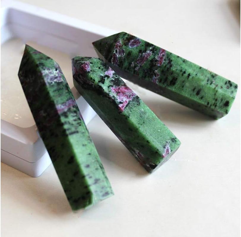 StoneStory Red Green Healing Crystal Wand Pack of 2