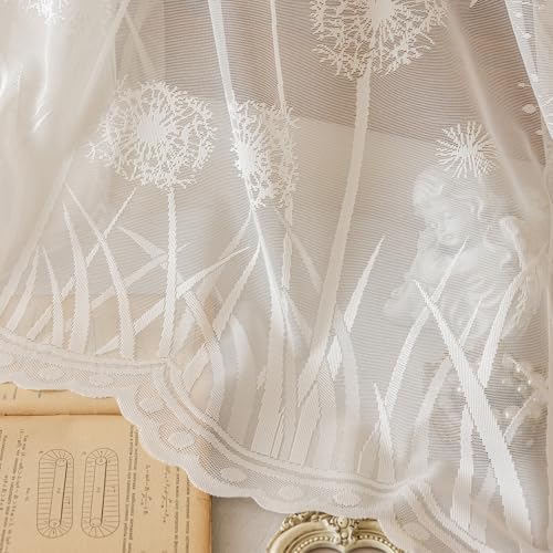 Kotile Ivory Lace Swag Valance Curtain 118x63 Inch