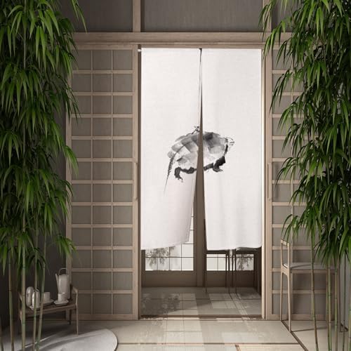 Japanese Style Door Curtain with Turtle Design