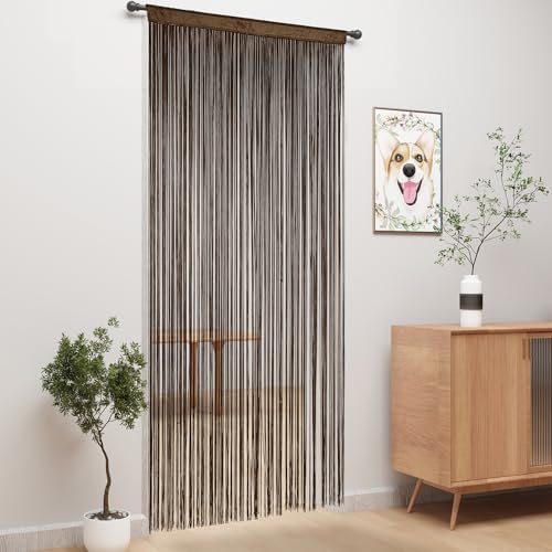 YIIBAII Door Curtains Coffee 39x79 Inch