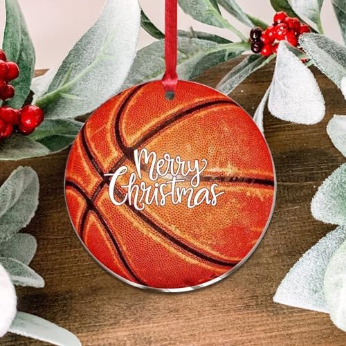 3 Inch Clear Acrylic Christmas Ornaments 2023 Baseball Football Decor