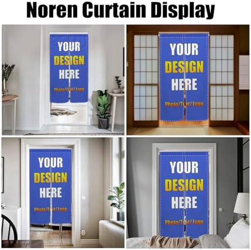Leowefowa Custom Double Sided Noren Curtain for Doorway Partition