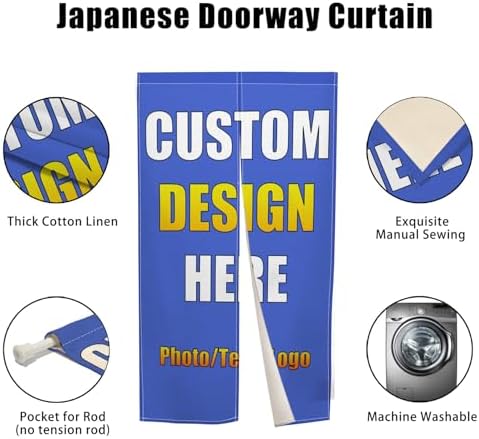 Custom Japanese Noren Curtain with Personalized Design