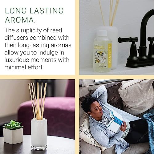 SpaRoom Reed Diffuser Oil Refill Clean Linen Scent 8oz