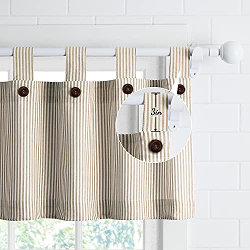 July Joy 3-Piece Cotton Tier Curtains with Valance