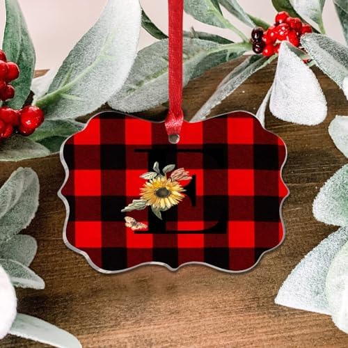 2023 Acrylic Christmas Ornament Black Monogram E