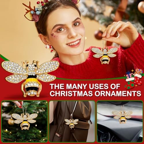 Honey Bee Hanging Ornament Set for Christmas