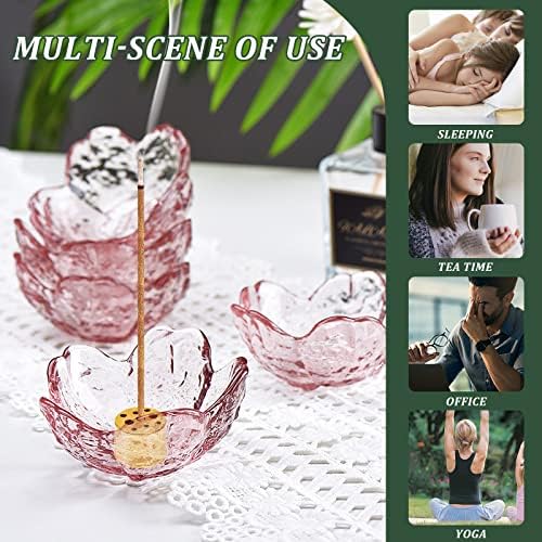 Cherry Blossom Incense Stick Holder with 9 Holes Brass Base