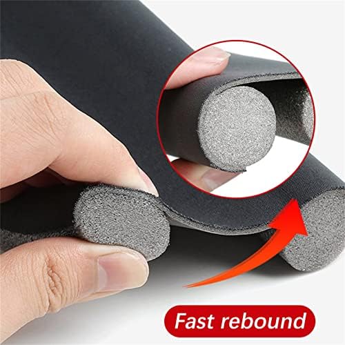Large Door Draft Stopper 36 Inch Black Adjustable Gap Blocker