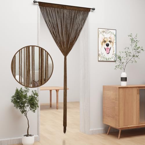 YIIBAII Door Curtains Coffee 39x79 Inch