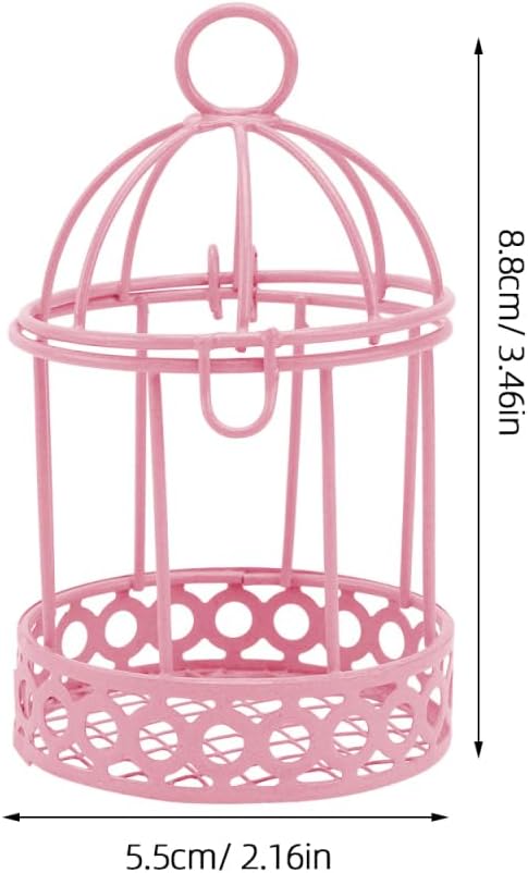 Mini Wrought Iron Birdcage Decor Set 6 Pcs