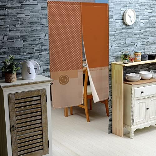Leowefowa Japanese Noren Door Curtain with Plaid Print