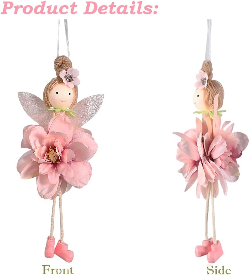 GIHOO Spring Flower Angel Doll Hanging Ornament 5pcs 78inch