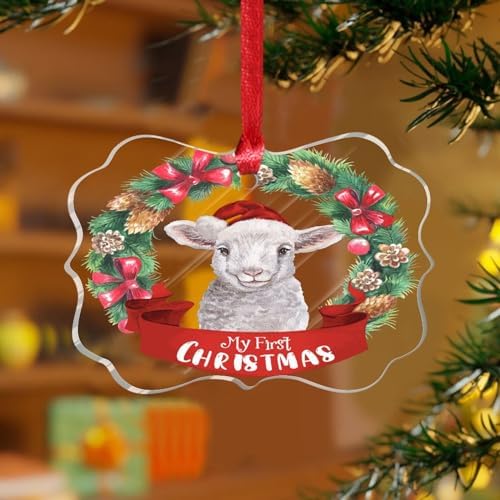 2023 Acrylic Christmas Ornaments Babys First Christmas Hanging Baubles