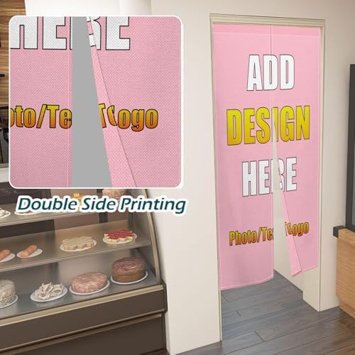 Custom Japanese Noren Curtain Double Sided for Door Divider