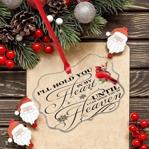 Premium Acrylic Christmas Ornament 2023 Heart Memorial Decor Bauble